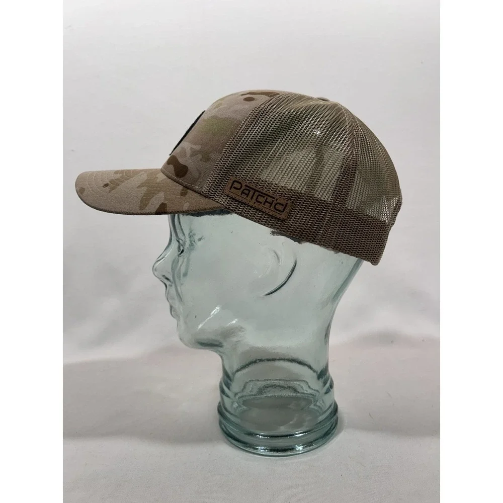 Patchd Desert Camo Snapback Hat Mesh Streetwear Tactical Outdoor Gorpcore